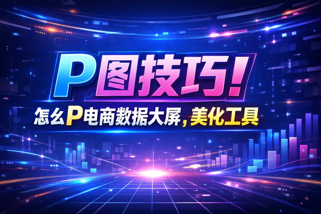 P 图技巧！怎么 p 电商数据大屏，美化工具